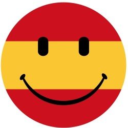 Pegatina cara sonriente España