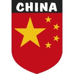 Pegatina Escudo China