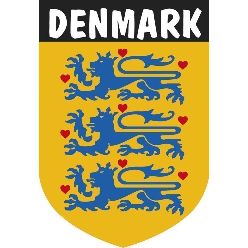 Pegatina Escudo Dinamarca