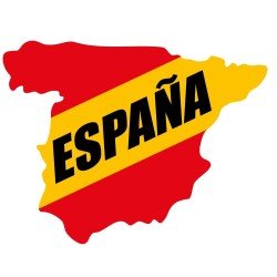Pegatina Mapa España negro