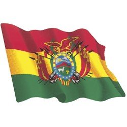 Pegatina Ondeante Bolivia
