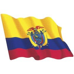 Pegatina Ondeante Ecuador