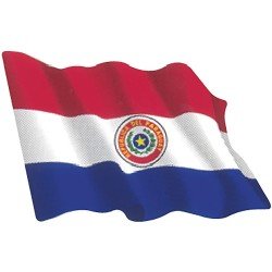 Pegatina Ondeante Paraguay