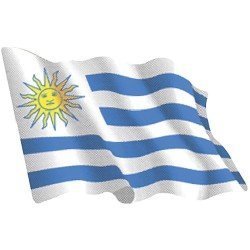 Pegatina Ondeante Uruguay