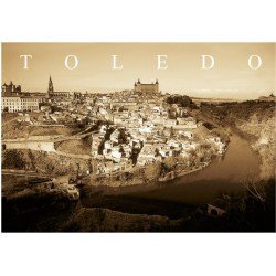 Postal Panorámica Toledo SEPIA