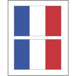 Pegatina rectangular Francia 2 uds.