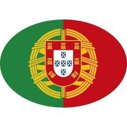 Pegatina Oval Escudo Portugal