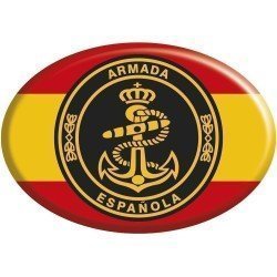 Pegatina Oval España Círculo Armada Española RESINA