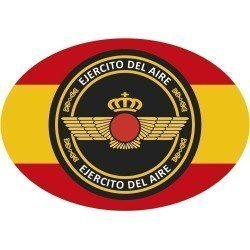 Pegatina Oval Bandera Círculo Ejército del Aire