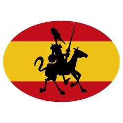 Pegatina Oval Quijote España
