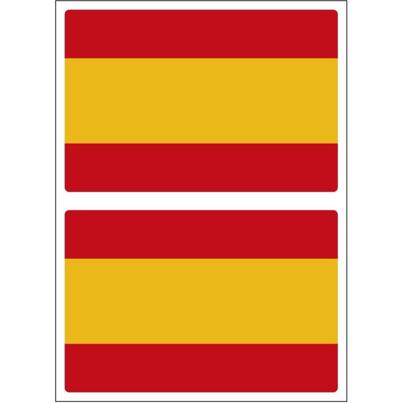 Pegatina rectangular España 2 uds.