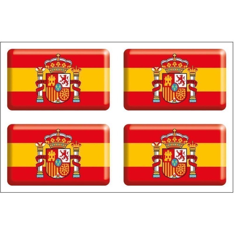 Pegatina Rectángulo 4 uds. Escudo España