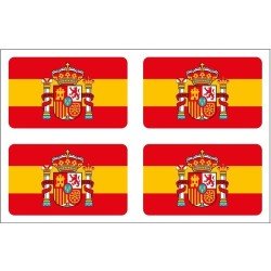 Pegatina Rectángulo 4 uds. escudo España
