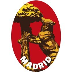 Pegatina Oval Oso y Madroño Madrid