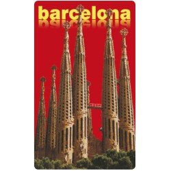 Pegatina Rectangular Sagrada Familia Barcelona