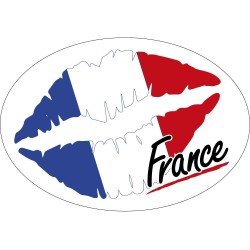 Pegatina Oval labios  Francia