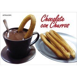 Postal Chocolate con Churros