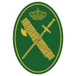 Pegatina Oval Verde Logotipo Guardia Civil