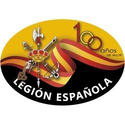 Pegatina Oval Legión Española 100 años de Valor