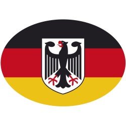 Pegatina Oval Escudo Alemania