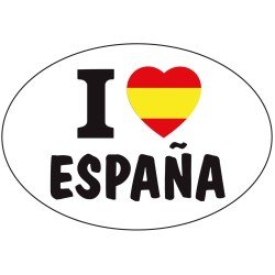 Pegatina Oval I love España