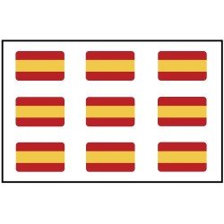 Pegatina rectangular 9 uds. España