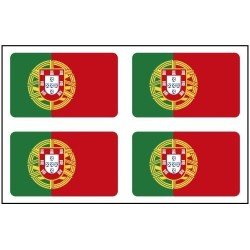 Pegatina Rectángulo 4 uds. Portugal